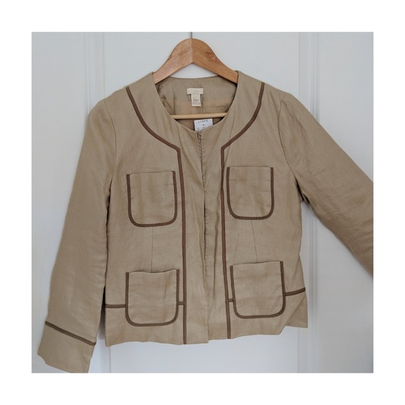 NWT J-Crew Linen Jacket - Picture 4 of 6